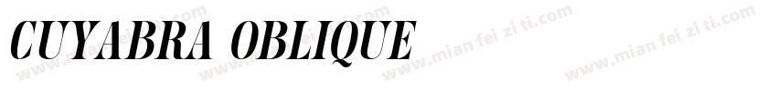 cuyabra oblique字体转换